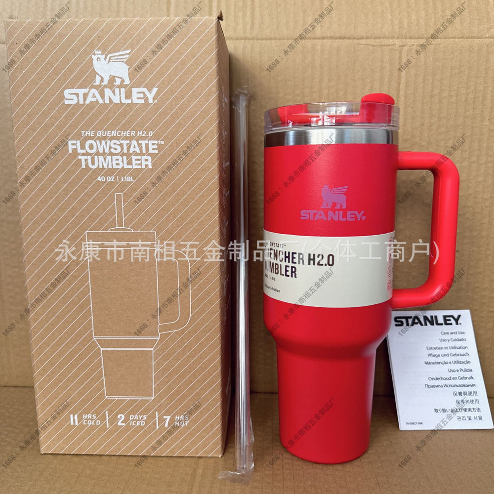 Stanley insulated straw cup - 304 stainless steel portable tumbler for outdoor, car, and sports use