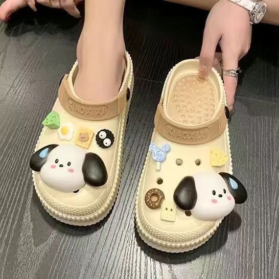 2025 baotou sandals women's hot style clogs outwear non-slip home soft beach new arrivalcouple sandals