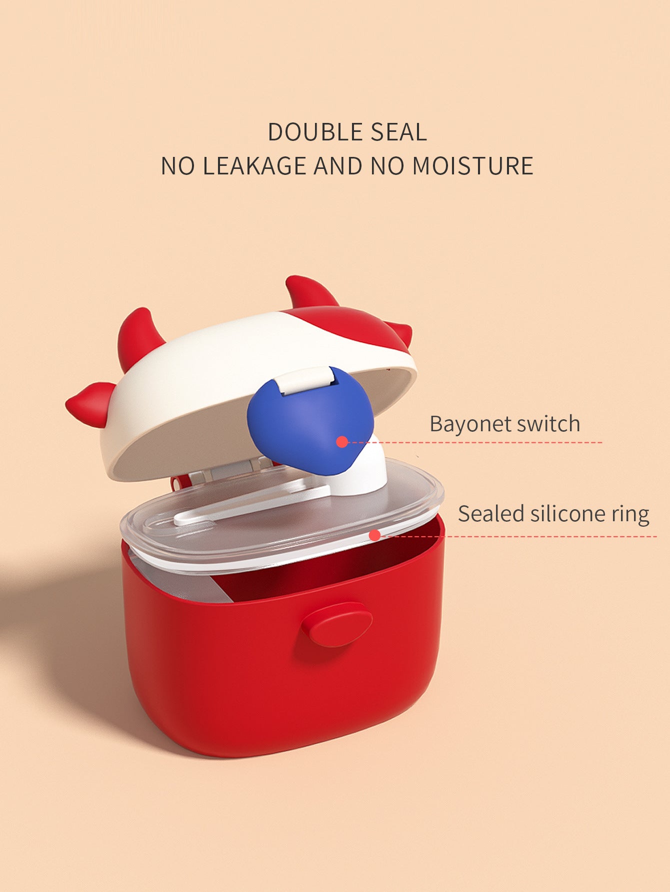 Baby milk powder box Portable out Large capacity baby rice noodle box Milk powder sub-packaging box Sealed storage tank Moisture-proof