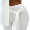 European and american style asymmetrical sleeveless top and slim-fit tie-waist capri pants set - versatile and chic for early summer