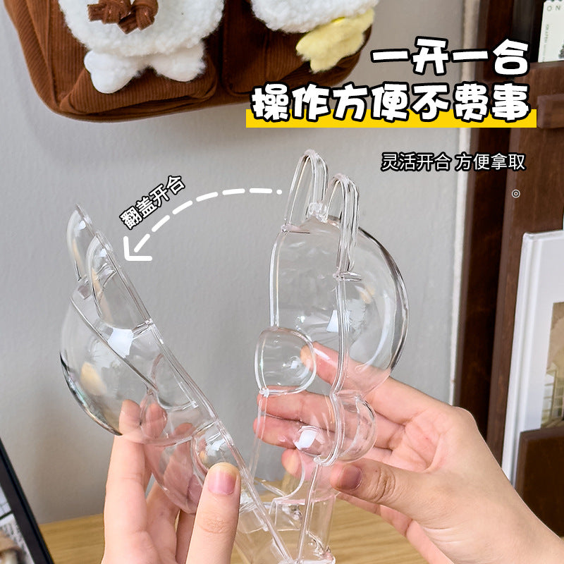 Doll pendant storage box transparent dustproof independent protective case storage backpack pendant labubu waterproof protective cover