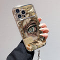 Suitable for iphone 16 retro oil painting eyes mobile phone case apple 17 artistic niche design anti-fall soft case 13