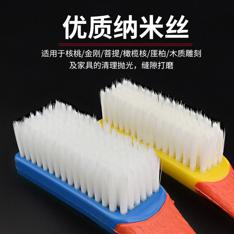 Wenwan brush nano hard bristle brush walnut rudraksha olive steel wire maintenance and cleaning tool suit