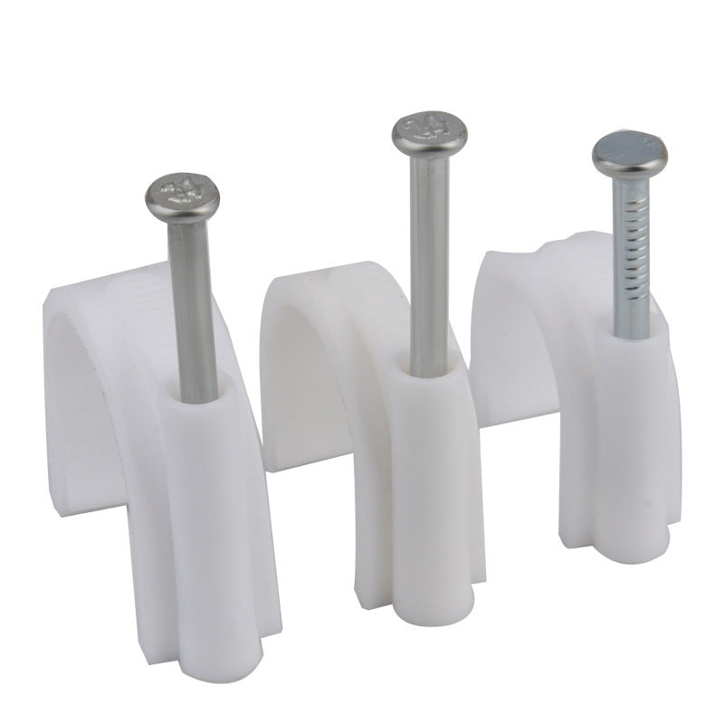 Steel nail wire card fixed nail round wire fixed wire card network cable buckle wall nail wire nail wire buckle cable organizer
