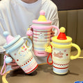 Popular cartoon cute pet with handle cute pendant girly heart student ins style large capacity 316 handle thermal insulation