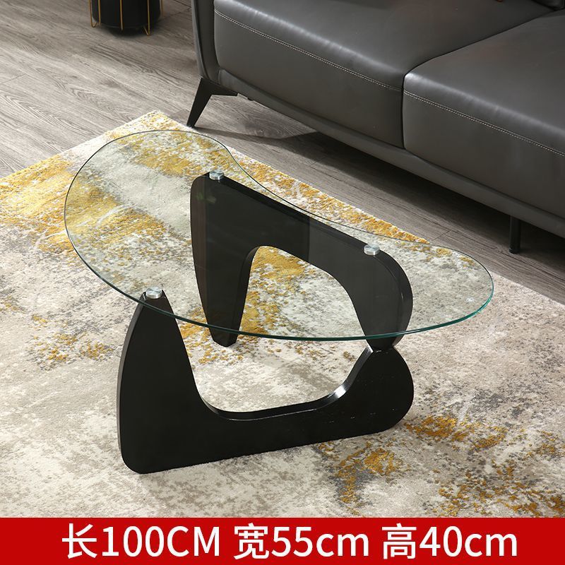 Internet celebrity designer yaguchi yu glass coffee table living room accessible luxury small apartment for home creative classy sofa side table