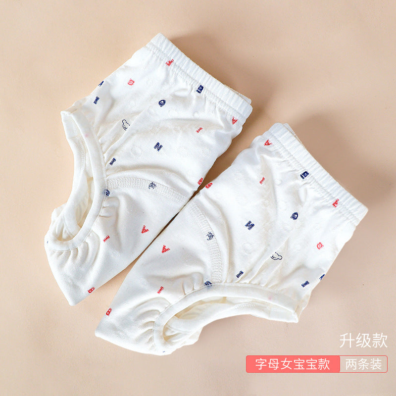 Potty training pants baby diaper cartoon underwear breathable antibacterial printing washable pure cotton baby girls boys