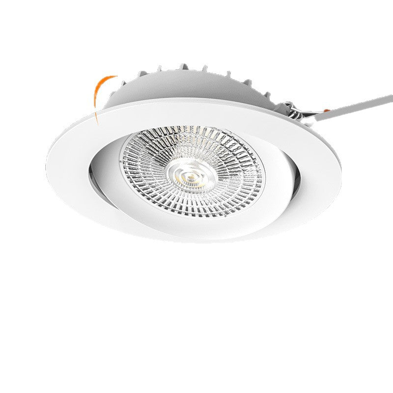Adjustable angle ultra-thin spotlight cob embedded led ceiling bull's-eye light opening 55mm 7.5cm 9.5cm