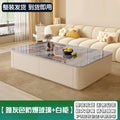 Cream style for home living room small apartment floor-standing tempered glass coffee table tv cabinet combination living room tv cabinet suit