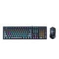 Power e family gk100 blue switch true mechanical keyboard and mouse combo - gaming pc usb laptop desktop compatible