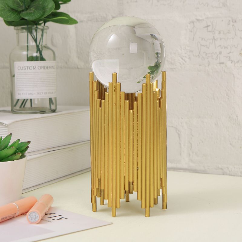 Nordic style minimalist luxury crystal ball ornament - decorative glass sphere for home living room, new home art display