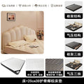 Cream style shell leather bed accessible luxury modern casual 1.8m double bed master bedroom classyelegant soft-packed wedding bed