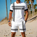 men's short-sleeve and shorts set, casual sportswear set, 3d printed cross-border hot seller, dropshipping available