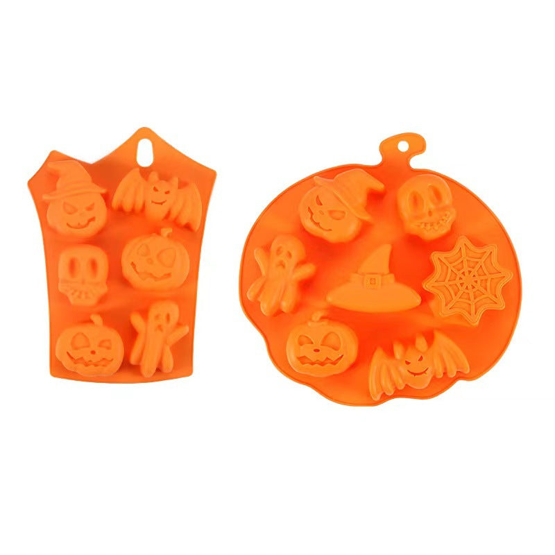 Silicone halloween cake mold fondant easy release cookie cutter cartoon pumpkin shape baking pan baking tool