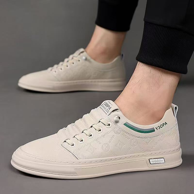 New men's handmade stitching casual shoes - trendy, versatile skate shoes - korean style fashion sneakers