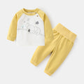 Babibele baby underwear set - autumn/winter thermal underwear for children, class a, raglan sleeve printed two-piece set with high-waisted long johns