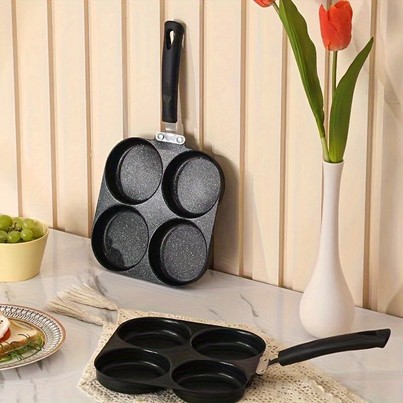 medical stone four-hole frying pan for home breakfast omelette pan egg burger frying pan factory direct supply wholesale
