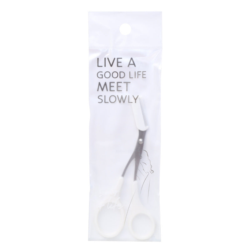 Manufacturer's eyebrow trimming scissors with comb, eyebrow scissors, small scissors for beginners, beauty scissors with eyebrow comb, eyebrow shape, hot style