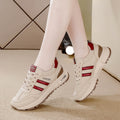 plus size leather sneakers for women - versatile, spring/autumn 2025 collection, running, flat, non-slip, fashionable casual shoes