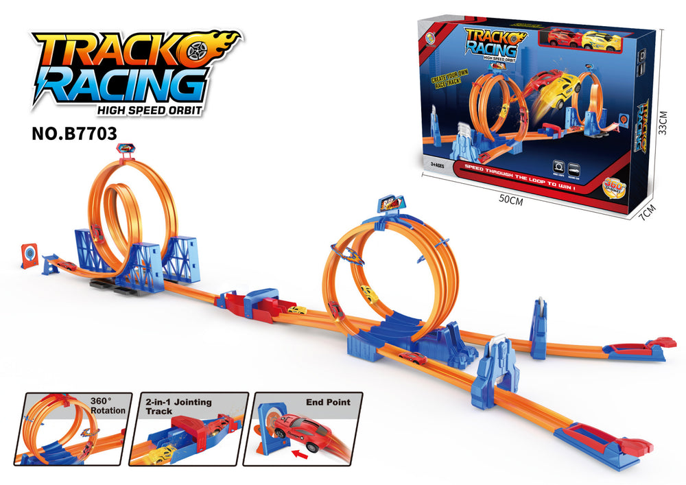 new arrival pull-back sports car puzzle assemble building blocks racing track diy track car kids toys amazon