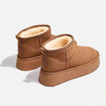 Thick sole snow boots for women winter2025new arrival stars same style fleece-linedthick waterproofplatform shoes short tube heightening cotton shoes