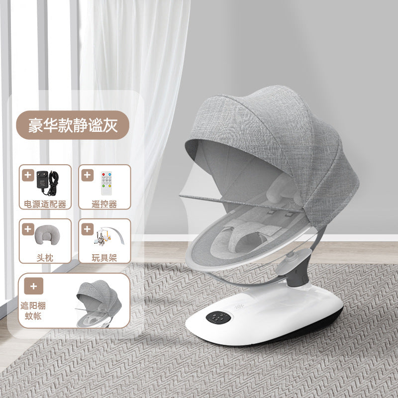 Beizhou Electric Sleeping Cradle Soothes Newborn Cradle Baby Coaxing Artifact Smart Bluetooth Baby Rocking Chair