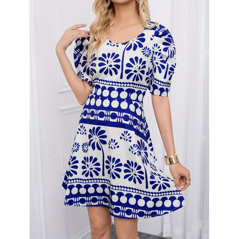 listing: new  women's fashionable and elegant printed dress