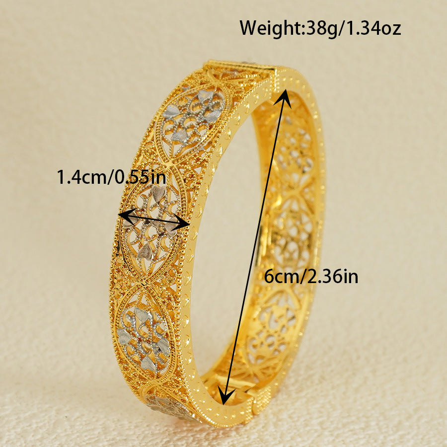 Gold, silver, rose gold middle eastern ethiopian bangle dubai women's fashion jewelry bridal wedding gift