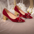 Wedding shoes for women 2022 new arrival rhinestone high heels bridal shoes thick heel toast shoes flatsplus sizechinoiserie wedding shoes