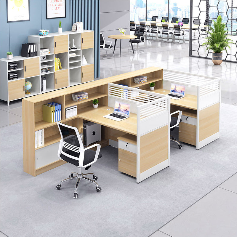 Saint li cai office desk and chair set with partition screen - office employee workstation computer desk