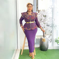 new african plus size women's printed dress set - cross-border fashion two-piece outfit for  (us & europe)