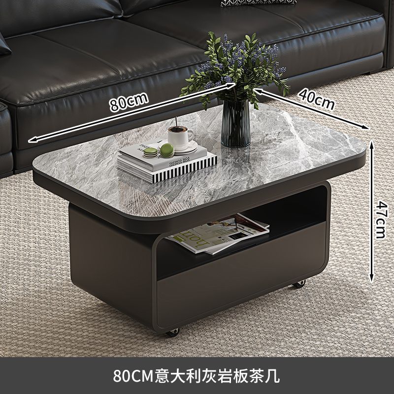 Rock slab coffee table rectangular italian normcoreaccessible luxury coffee table small apartment coffee table living room for home coffee table small apartment