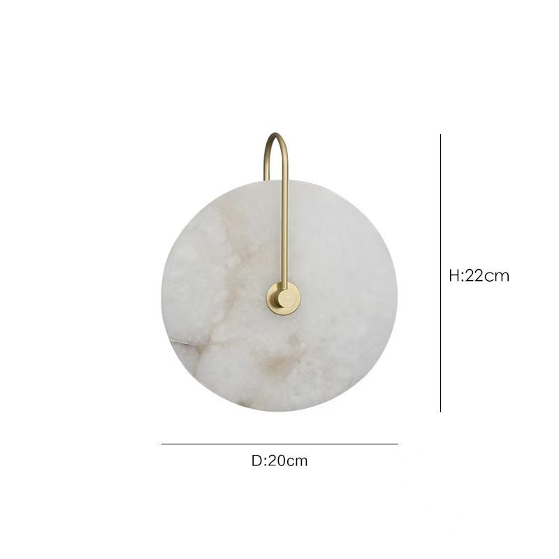 Modern bedroom bedside wall lamp living room background decoration atmosphere wall light staircase light aisle round marble small wall lamp