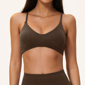 Seamless cross-border backless bra, spaghetti strap y-back breathable yoga bra, women's quick-dry sports bra 5112