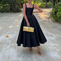 cross-border e-commerce european and american women's clothing: new summer collection - fashionable, elegant black sleeveless camisole sexy dress