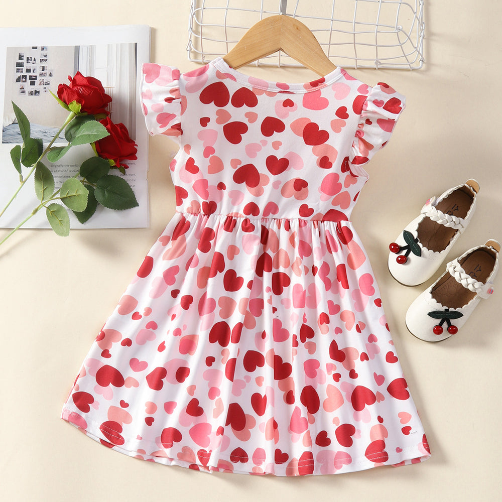 New arrival small and medium children flying sleeve dresskidsdressgirl princess dress