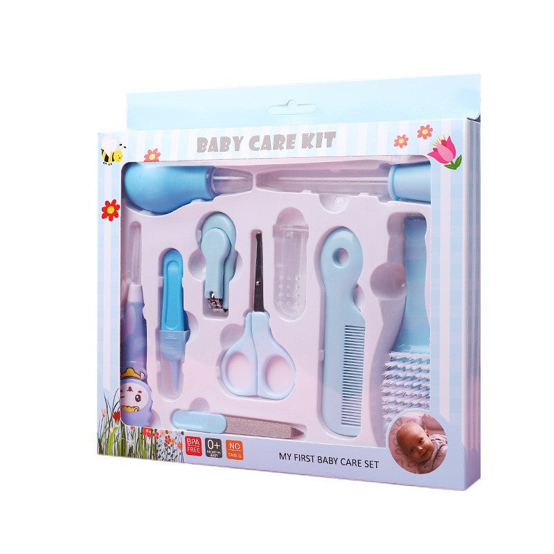 Baby nail clippers Baby nail clippers Care Newborn anti-clip meat nail clippers Ten-piece gift box set