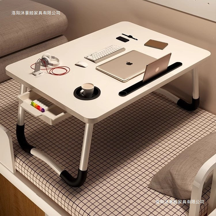 Small table on the bed, foldable computer desk, for home bedroom bay window desk, dormitory student dormitory lazy study table
