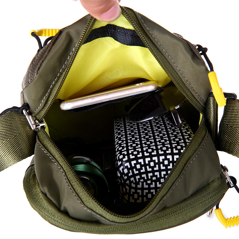 New trendy men's nylon shoulder bag messenger bag large capacity casual men's waterproof outdoor backpack men's bag