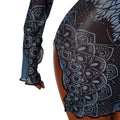 Spring & fall women's clothing retro lace bell sleeves sexy deep v neck slightly see-through high slit dressniche style