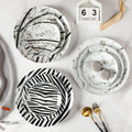 European-style popular creative ceramic dessert plate, three-layer skewer plate, snack plate, pastry plate, afternoon tea special flat plate
