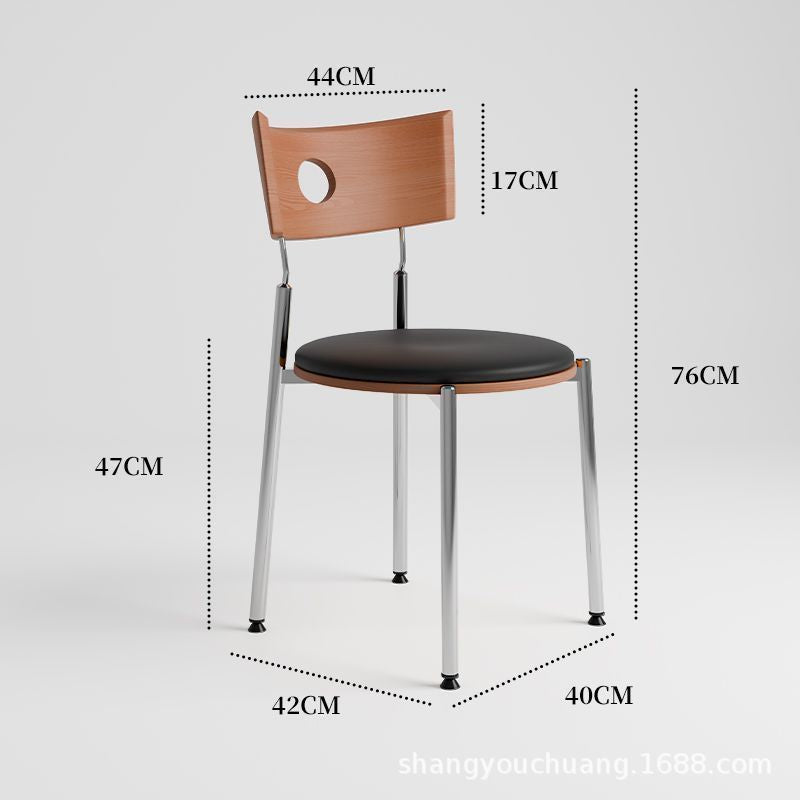 Used dining chairs, durable solid wood dining table and chairs, designer influencer minimalist high-end wabi-sabi style french retro chairs