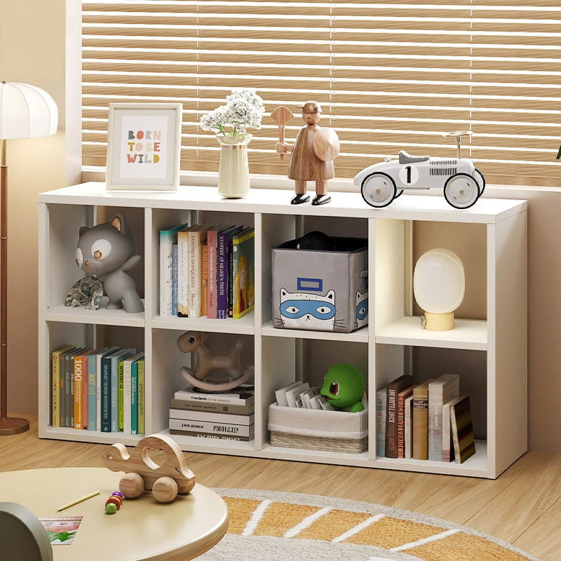 Freestanding steel bookcase for home use - modular grid design, wall-mounted or freestanding, multi-tier bookshelf, children's iron art storage rack