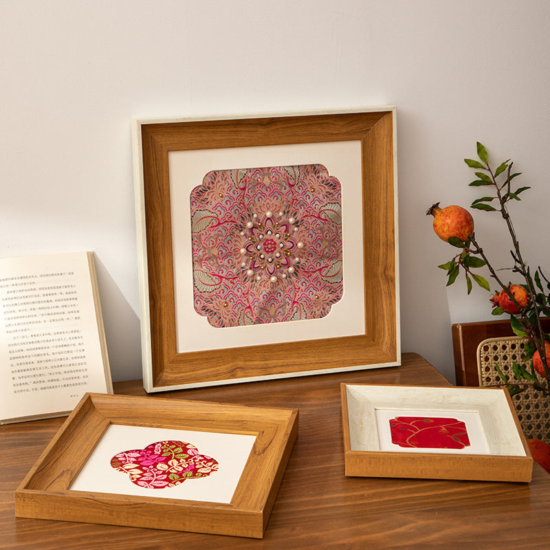 DIY Song Jin pearl painting photo frame setting table handmade cardboard salon team building warm-up picture frame 8 inch wall hanging handmade gift