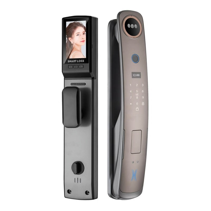 Fully automatic 3d face recognition video intercom fingerprint password lock - smart electronic door lock for home security - direct from the factory