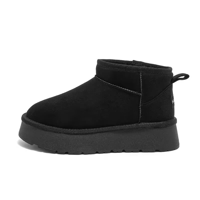 Best selling snow boots for women winter fleece-lined2026new arrivalwinter large cotton shoes thick sole heightening short boots outwear bread shoes