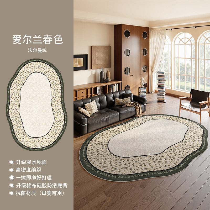 Distributed carpet living room no-wash and wipeable new arrival medieval style frenchretro special-shaped irregular stain-resistant bedroom floor mat
