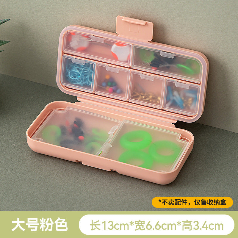 Portable fishing gear storage box Grid accessories storage box Multifunctional sealed waterproof fish hook storage box Fishing supplies