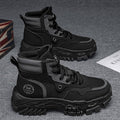 Men's martin boots: spring breathable high-top british style retro work boots, outdoor hiking, desert combat, and yellow boots