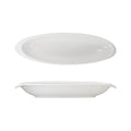 Simple pure white ceramic sushi-shaped bench restaurant hotel dessert pastry plate bench plate cooking boat-shaped plate